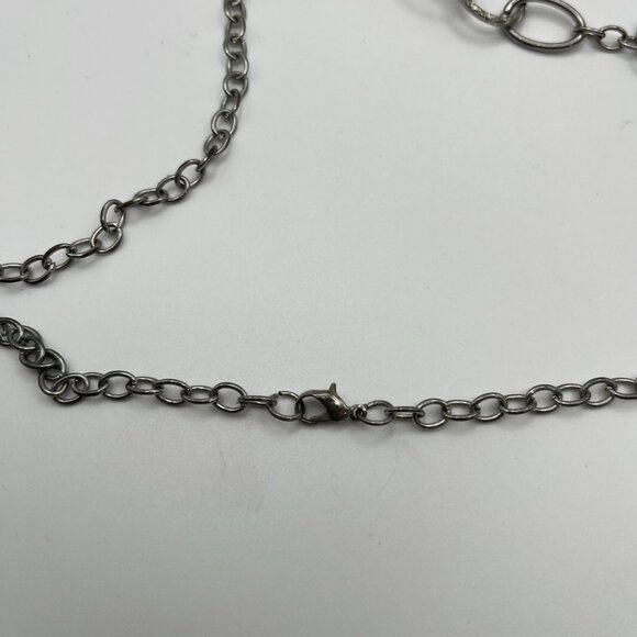 Boho Statement Long Necklace Faux Turquoise Charm Cluster Pendant Western Chic - Picture 3 of 5